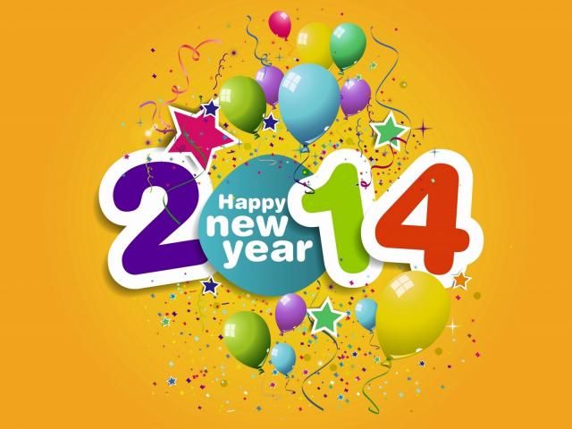 Новый год 2014, фотообои 0650 Новый год 2014 - фото 0650