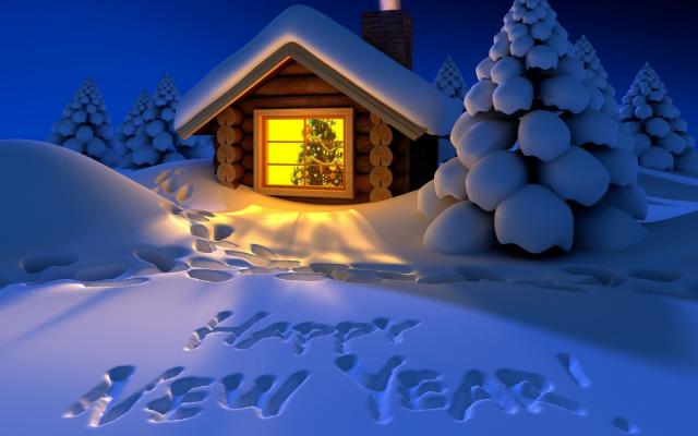 Новый год 2014, фотообои 0652 Новый год 2014 - фото 0652