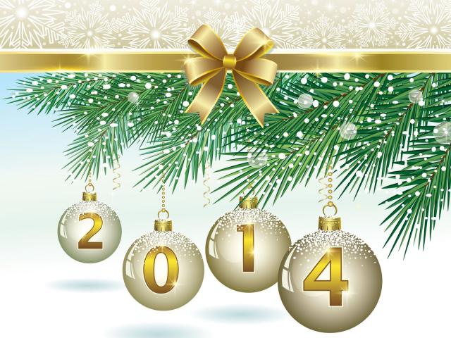 Новый год 2014, фотообои 0719 Новый год 2014 - фото 0719