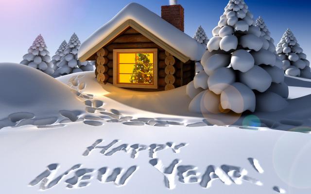Новый год 2014, фотообои 0752 Новый год 2014 - фото 0752